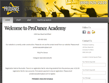 Tablet Screenshot of prodanceacademy.com